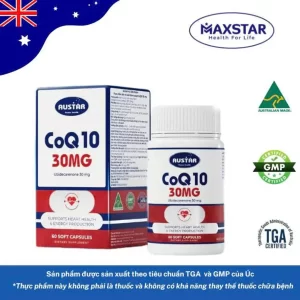 Viên uống Austrar Co Q10  30mg  -Hỗ trợ sức khoẻ tim mạch  (Hộp 60 viên  )