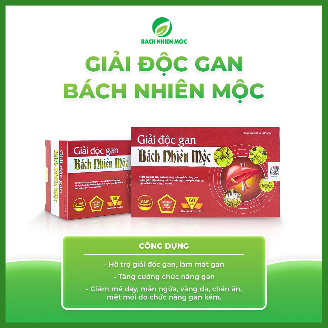 TPBVSK Giải độc gan Bách nhiên Mộc hỗ trợ giải độc gan ,mát gan(hộp 30 viên )