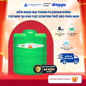 Bồn nhựa Đứng Đại thành Plasman 1.000LĐ xanh chỉ bán tại miền nam
