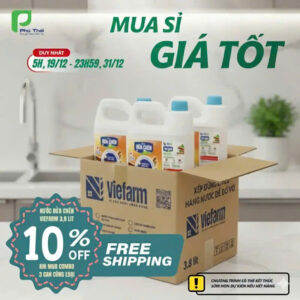 Nước rửa chén quế VIEFARM 3,8 lít
