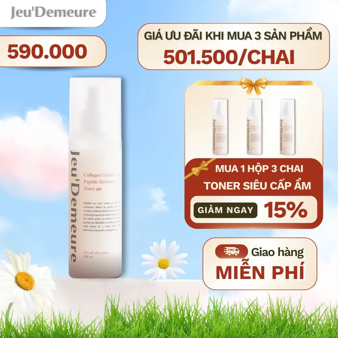 Toner cấp ẩm chứa Collagen Jeu'Demeure-Siêu thẩm thấu (180ml)