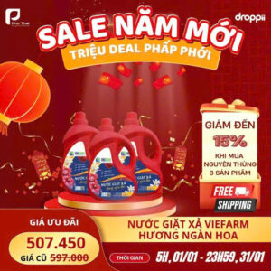 Nước giặt xả hương ngàn hoa VIEFARM  3,6kg