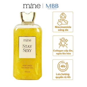 Gel tắm trắng nhũ vàng nước hoa Mine Stay Sexy 470ml